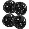 BESTonZON 4 Pz Diapositiva per lampada del proiettore fornitura lampada da notte Pellicola per proiezione LED pellicola per proiezione decorativa accessorio lampada da notte pvc Black BESTonZON