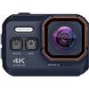 nmbhus Action Camera 4K 1080P 60fps Stabilizzato IP68 Casco Impermeabile Subacqueo Moto Sport Video Cam Moto Bike 16MP WiFi Webcam(NO SD Card,2)