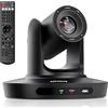 KATOVJJTS Telecamera PTZ 4K UHD con zoom ottico 10X, videocamera per videoconferenze, streaming live per culto in chiesa, USB HDMI IP POE funziona con Vmix, Zoom, OBS, YouTube, Facebook Livestream