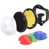 YiQinzcxg Portatile Lampeggiante Accessori Bundle Con Griglie E Gel Correzione Colore Per Studio E Fotografia Di Campo