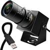 MMlove Fotocamera USB 1200P, webcam zoom ottico 10X con obiettivo di messa a fuoco manuale da 2,8-12 mm, fotocamera ad alta velocità con otturatore globale a 90 fps, per Windows/Mac/Linux/Android