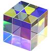 LXXOZ Set di combinazioni di prismi colorati da 1 pezzo. Regalo di compleanno di cubi di cristallo impeccabili con sei brillanti. Foto arcobaleno
