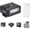 Godox iM30 Mini flash per fotocamera con diffusore GN15, 7 livelli di potenza 3,6 s, tempo di ricarica con flash a contatto singolo, fotocamera Speedlite per Canon, Nikon, Sony, Panasonic e Olympus
