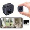 BJdfgE Mini telecamera di sicurezza 6K wireless 2.4G WiFi monitoraggio protezione visione notturna remota sorveglianza casa intelligente nuova(Black-64GB Card)