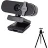 BJdfgE WEBCAM 4K/2K/1080P U autofocus, adatta for videoconferenze, webcast e riproduzione, microfono integrato for la riduzione del rumore