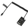 RASTKY Accoppiatore DC DMW DCC17, Batteria Fittizia Ignifuga Compatibile con Fotocamera Digitale S5 DCS5 DCS5K GH5M2 GH6, Supporta QC PD 9V 12V per Ricarica Rapida con Interfaccia di