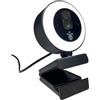 SEVEQIS Webcam del PC, Webcam USB con luce ad anello, copertura for la privacy, treppiede tipo C for riunioni in streaming su PC(2K Webcam)