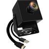 MMlove Videocamera USB HDMI 4K 30FPS Webcam USB/HDMI Doppia uscita Obiettivo fisheye grandangolare 170° H.264 Zoom digitale 2X PC Streaming Camera Plug & Play per Raspberry Pi YouTube Facebook