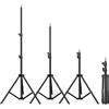 Opatiny Treppiede regolabile per microfono e luce ad anello, 150 cm estensibile in lega di alluminio Photo Video Studio Mount con vite da 1/4, nero (55 cm)