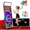 Aookely Magic Mirror Photo Booth Machine, mini PC integrato, luce RGB e sincronizzazione musicale per feste di nozze (macchina da 65 pollici, touch screen da 43 pollici) (nero, cabina fotografica)