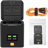 Aumotop Custodia di Ricarica della Batteria LPE6, Caricabatterie a 2 Slot con Ricarica Rapida PD OLED, per 5D Mark 5DS 6D Mark II 7d Mark II 80D, Carica Due Batterie Contemporaneamente