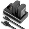 CQJFCYBRA Set Batteria E Caricabatterie Sostitutivo DMW-BLK22 Batterie Da 2400 MAh Caricatore USB A Doppio Canale Di Tipo C, Compatibile Con Panasonic, For Lumix DC-S5