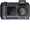 AMRTTWY Action Camera, Fotocamera subacquea iermeabile 4K con scheda da 64 GB, for snorkeling, autofocus, selfie, doppio schermo,per Ciclismo, Moto(Black)