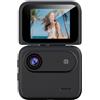 ReachMall Action Camera 4K, vista panoramica a 360° con stabilizzazione dell'immagine, schermo flip da 2, ricarica rapida tramite Type-C, durata della batteria 6H