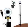 TronicXL Autofocus Webcam con luce ad anello lampada + supporto da tavolo Full HD 1920 x 1080p I 2 microfoni stereo cancellazione del rumore sfondo I per computer PC laptop per Xbox