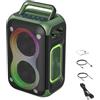 Domary Altoparlante Portatile Luci RGB Ad Alta Potenza da 60 W Altoparlanti BT Wireless per la Casa All'aperto (Verde)