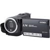 Denash Videocamera, Registratore per Fotocamera Digitale con Zoom Digitale 2,7K 50MP 16X con Schermo da 2,8 Pollici, Fotocamera per Anti-vibrazione per Fotografie di Viaggio