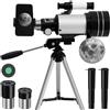 EUBEISAQI Telescopio astronomico, telescopio astronomico da viaggio portatile con adattatore per telefono, ideale per principianti osservazioni all'aperto