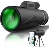 SweAtz Telescopio monoculare BAK4 HD ad alta potenza 12x50 con supporto per smartphone e treppiede impermeabile IPX7 per arrampicata, birdwatching, concerti, calcio