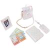 Plyisty Kit Accessori per Mini 12 Case Istantanea Fotocamera + Album Fotografico + Cornici + Imbarco Pass Shell + Adesivo Fai -da -te, Filo Ricamo a Quadri Quadrati (WHITE)