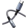 BlueRigger Cavo adattatore da USB C a audio da 3,5 mm - (0,9 m, adattatore femmina AUX a USB C, cavo di prolunga da USBC a jack per cuffie, dongle USB-C, tipo C a 1/8), compatibile con telefono,