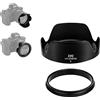 JJC Paraluce in Metallo per Nikon NIKKOR Z MC 50 mm F2.8 Macro, Paraluce Reversibile con Anello Adattatore, Riduce il Flare Dell'obiettivo - Previene la Riflessione - Protegge le Lenti