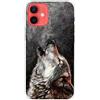 MUTOUREN Cover per iPhone 12/iPhone 12 Pro Custodia in Silicone TPU Trasparenti Ultra Sottile Antigraffio Antiurto Protettivo Case con Pellicola Proteggi Schermo, Lupo 01
