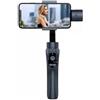 WRWRW Stabilizzatore for smartphone con giunto cardanico portatile a 3 assi for telefono Selfie Stick Fit For riprese video anti-shake for iPhone Android(F10-Mini tripod-Bag)
