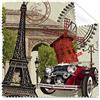 DIYthinker Old Car Francia Mark Landmark bandiera nazionale Architecture Custom paesaggio illustrazione modello occhiali panno di pulizia del pulitore dello schermo 5PCS
