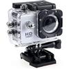 DIGNIFE Action Camera, Gli sport DV. Mini, fotocamera azione 1080p, da esterno macchina fotografica impermeabile subacquea, telecamera registrazione video 2,0 pollici fotocamera azione 4K(White lampshade)