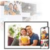 Generic Display digitale per segnaletica - Cornice fotografica WiFi con display IPS FHD 1920 x 1080, telecomando, rotazione automatica, montaggio a parete, condivisione di foto/video tramite WiFi/USB/SD, 24