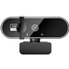 TIEOAXFT Videocamera webcam 4K, streaming 2K con messa a fuoco automatica e microfono, Full HD 1080P for PC/computer/laptop(2k)