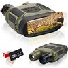 BraveKing Visione Notturna Binocolo Digitale a Infrarossi 7x31mm Zoom Raggio di Visione di 1300ft Videoregistratore Caccia Portatile con 4 Grande Schermo e Scheda di Memoria 32G Scatta HD Foto/Video
