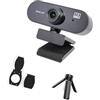 Uqezagpa 1 set di telecamere da tavolo regolabili, con supporto e copertura per la privacy, video 1080p/2K/4K, per l'apprendimento online, webcam domestica