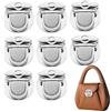 ZHOUXYFDC Serrature Per Borse 10/20 pezzi di fermagli in metallo for borse, chiusure a scatto for borse, chiusure a scatto for fai da te, accessori for custodie e ferramenta(Silver,10pcs)
