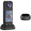 Pidynx Base da tavolo in silicone per 360 X5, supporto stabile per fotocamera per live streaming e riprese d'azione
