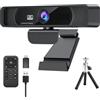 JOJIDE Webcam 931 HD 4K 30Fps 120 grandangolari con microfono, telecomando, streaming PC
