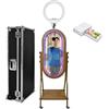 NEWESGOGO Macchina fotografica a specchio con touchscreen da 21,5 pollici e luce ad anello, DSLRBooth, custodia da volo per feste di nozze eventi (Machine + mini stampante)