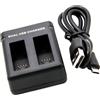 XAGMODSHN Indicatori LED Caricabatterie Equipaggiati Per AHDBT501 Adattatore Ricarica Per Doppia Batteria Protezioni Da Sovraccarico E Cortocircuito ABS