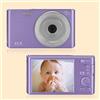 DMETE Videocamere digitali vintage da 44 MP Registrazione time-lapse Videocamera fotografica 4K Videoregistratore compatto Vlog for regalo for bambini Regalo per principianti(32G SD Card,Purple)