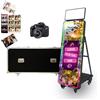 JIAQINMOTD Cabina fotografica a specchio magico da 152 cm con touch screen interattivo da 81 cm, mini PC integrato, luce quadrata RGB, custodia per eventi, noleggio feste di nozze (nero, cabina