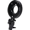 Yunseity Adattatore per Montaggio da Mini Bowens a Bowens Standard, Supporto per Staffa Flash in Alluminio per Softbox con Luce a LED.Convertitore di Inclinazione a 180° con Presa per
