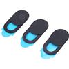 Josenidny 3pcs Plastica Della Macchina Fotografica Notebook PC PC Mobile Anti-Hacker Peeping Protezione Privacy Cover nero