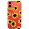 MUTOUREN Cover per iPhone 12/iPhone 12 Pro Custodia in Silicone TPU Trasparenti Ultra Sottile Antigraffio Antiurto Protettivo Case con Pellicola Proteggi Schermo, Crisantemo Giallo