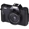 BAFEIYA Registratore per videocamera Vlogging con videocamera Macro Lens 48MP Vintage Selfile Camera Flip Screen Videocamera grandangolare 4K Retro Vlog Fotografia Videoregistratore digitale(No SD Card,No Len