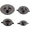 ZHOUXYFDC Serrature Per Borse 2/5/10 pezzi di chiusura ovale in metallo con chiusura a torsione fai da te for borse, borse, Fibbia di chiusura, accessori for ferramenta for bagagli(Black,30X24mm-5Pcs)