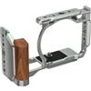 Generico Compatibile con il kit gabbia for fotocamera cinematografica Nikon ZR 6K con impugnatura in legno(Silver/Gray)