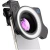 INF APEXEL APL-ZM100FL26 - Kit obiettivo per cellulare, macro, zoom e torcia per fotografia mobile migliorata