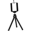 Uonlytech Phone Tripod e Mobile Support Compatto per Smartphone Grandi, Treppiede Mini Retrattile Sgancio Rapido e Cuscinetti in Gomma, Supporto Stabile per Foto Desktop e'Aperto