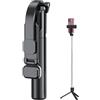 Generico Treppiede da viaggio portatile, supporto per treppiede leggero | Treppiede per selfie stick da viaggio remoto wireless estensibile,Bastoncini selfie in lega per selfie di gruppo, streaming live, regis